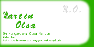 martin olsa business card